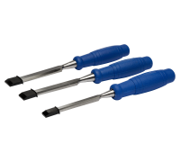 Conjunto de 3 cinzéis (12, 18, 25 mm) em caixa de cartão em polegadas
