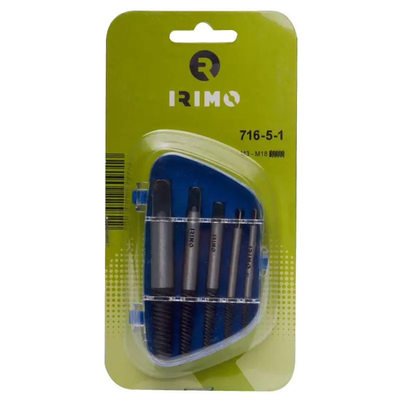 Conjunto de extrator de pernos 5 pcs, M3-M18 Conjunto de extrator de pernos 5 pcs, M3-M18