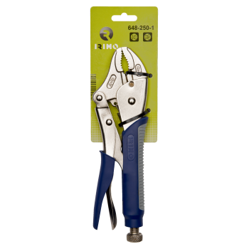 Alicate de bloqueio, mandíbulas curvadas e punho suave 185 mm Alicate de bloqueio, mandíbulas curvadas e punho suave 185 mm