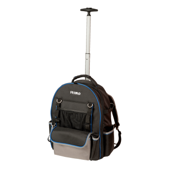 Mochila com rodas para ferramentas com 51 bolsos e compartimento para PC Mochila com rodas para ferramentas com 51 bolsos e compartimento para PC