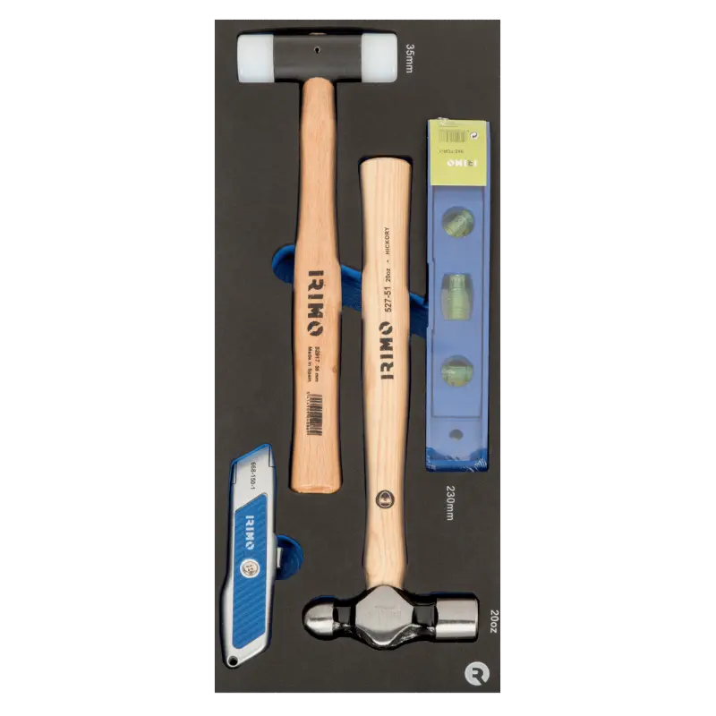Inserções de espuma 1/3 com martelos e ferramentas de corte - 4 pcs Inserções de espuma 1/3 com martelos e ferramentas de corte - 4 pcs