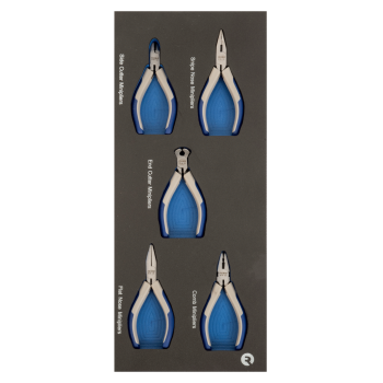 Inserções em espuma 1/3 com mini alicates - 5 pcs