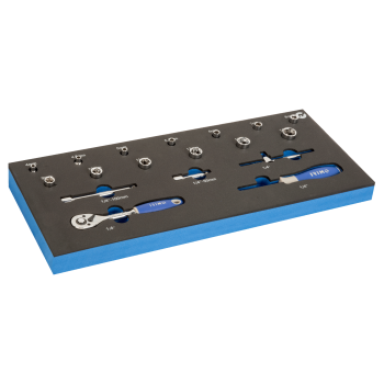 Inserções de espuma 1/3 com chaves de caixa 1/4 - 18 pcs