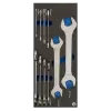 Inserções de espuma 1/3 com chaves de bocas de ponta dupla aberta - 10 pcs Inserções de espuma 1/3 com chaves de bocas de ponta dupla aberta - 10 pcs