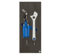 Inserções de espuma 1/3 com chaves de bocas ajustáveis e alicates - 2 pcs