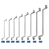 Conjunto de chaves de bocas de anéis de duplo deslocamento 6X7-20X22, suporte com 8 pcs Conjunto de chaves de bocas de anéis de duplo deslocamento 6X7-20X22, suporte com 8 pcs