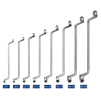 Conjunto de chaves de bocas de anéis de duplo deslocamento 6X7-20X22, suporte com 8 pcs