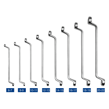 Conjunto de chaves de bocas de anéis de duplo deslocamento 6X7-20X22, carteira com 8 pcs