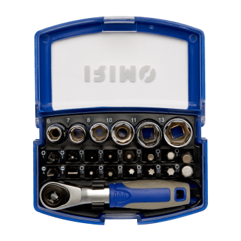 Conjunto de chaves de caixa sextavadas e pontas 1/4, 23 Pcs