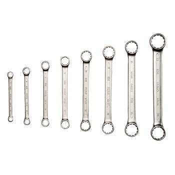 Conjunto de chaves de bocas de anel duplo 6-22, carteira com 8 pcs