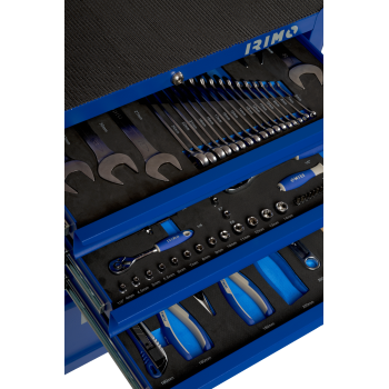 Carrinho de ferramentas 26 com 6 gavetas e 176 ferramentas em 3 inserções de espuma Carrinho de ferramentas 26 com 6 gavetas e 176 ferramentas em 3 inserções de espuma