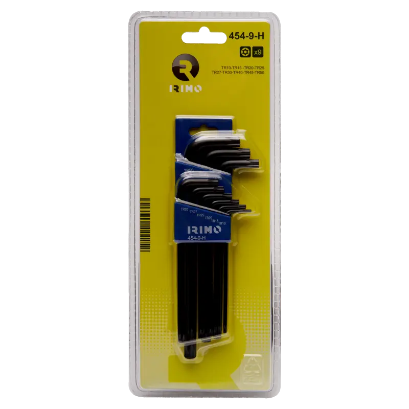 Suporte para chaves Torx inviolável 9 Pcs TR10-TR50 Suporte para chaves Torx inviolável 9 Pcs TR10-TR50
