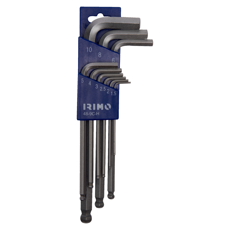 Suporte para chaves de esferas sextavadas cromadas, conjunto de 9 Pcs 1,5-10 mm Suporte para chaves de esferas sextavadas cromadas, conjunto de 9 Pcs 1,5-10 mm