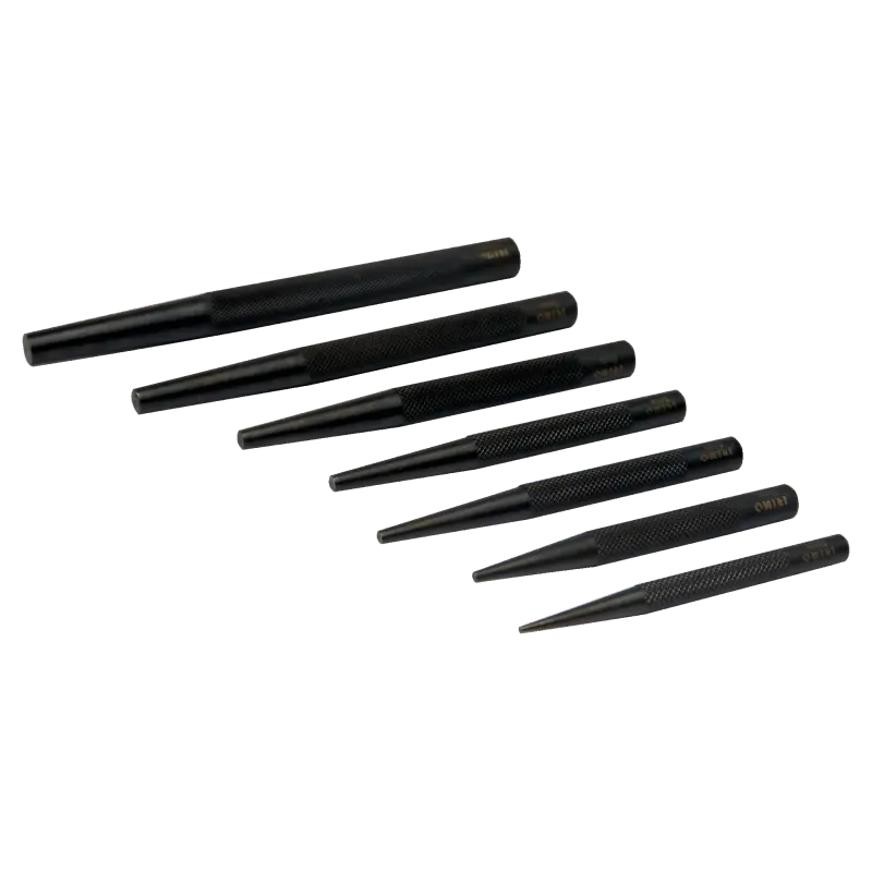 Conjunto de punções de pino cónicos, 7 Pcs 2-3-4-5-6-8-10 mm Conjunto de punções de pino cónicos, 7 Pcs 2-3-4-5-6-8-10 mm