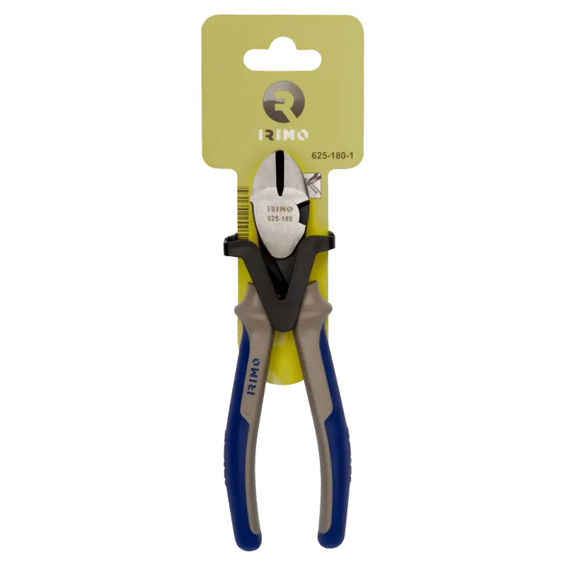 Alicate de corte lateral de alta resistência de 180 mm com pegas de bimaterial Alicate de corte lateral de alta resistência de 180 mm com pegas de bimaterial