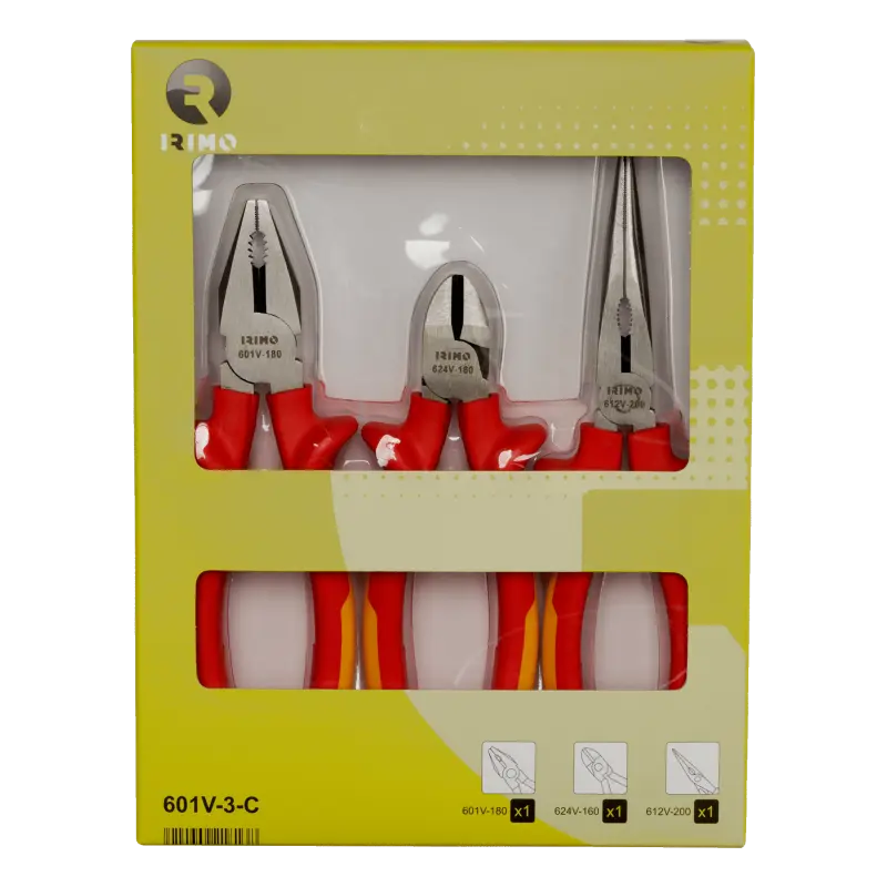 Conjunto de alicates isolados, 3 pcs Conjunto de alicates isolados, 3 pcs