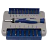 Conjunto de chaves de parafusos de precisão com suporte para pontas de roquete 17 pontas 4 mm Conjunto de chaves de parafusos de precisão com suporte para pontas de roquete 17 pontas 4 mm