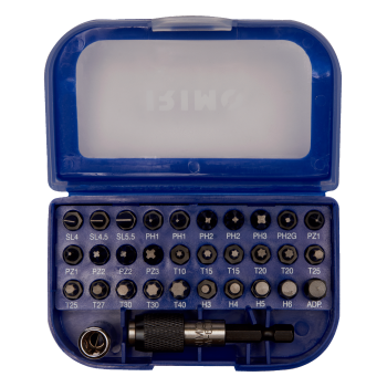 Conjunto de pontas de 1/4 com adaptador, bocal e suporte para pontas Conjunto de pontas de 1/4 com adaptador, bocal e suporte para pontas