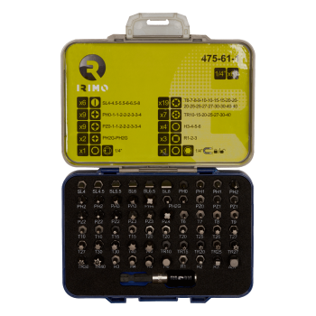 Conjunto de pontas 1/4 de 61 Pcs com adaptador, suporte para pontas Qr Conjunto de pontas 1/4 de 61 Pcs com adaptador, suporte para pontas Qr