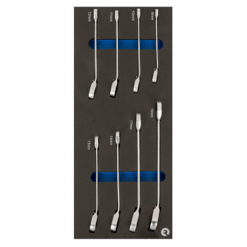 Inserções de espuma 1/3 com chaves de bocas e roquete combinadas - 8 pcs