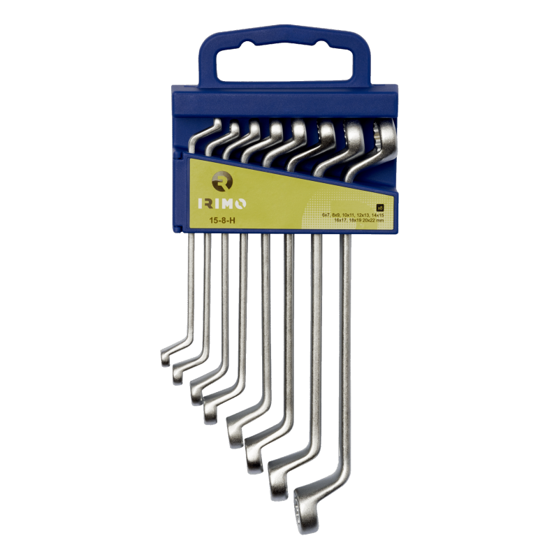 Conjunto de chaves de bocas de anéis de duplo deslocamento 6X7-20X22, suporte com 8 pcs Conjunto de chaves de bocas de anéis de duplo deslocamento 6X7-20X22, suporte com 8 pcs