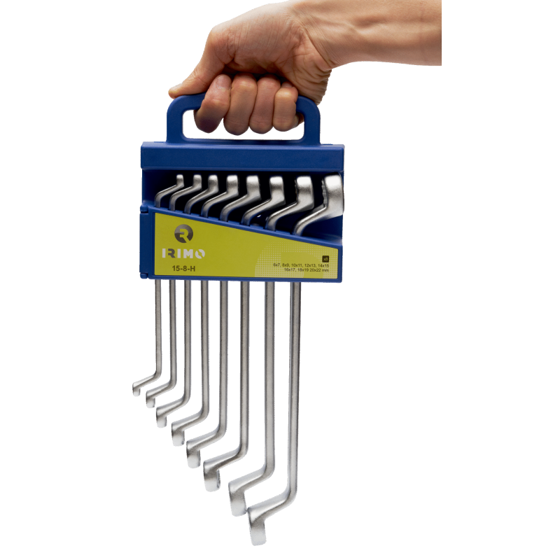 Conjunto de chaves de bocas de anéis de duplo deslocamento 6X7-20X22, suporte com 8 pcs Conjunto de chaves de bocas de anéis de duplo deslocamento 6X7-20X22, suporte com 8 pcs