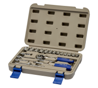 Conjunto de chaves de caixa 1/4 sextavadas 19 pcs, 4-14 mm