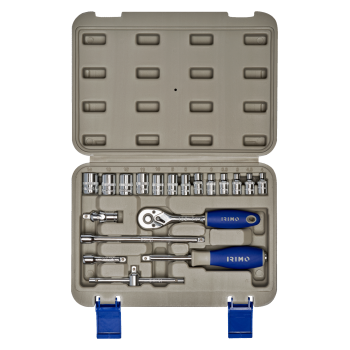 Conjunto de chaves de caixa 1/4 sextavadas 19 pcs, 4-14 mm