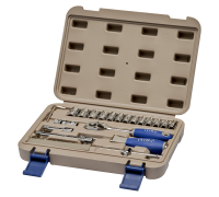 Conjunto de chaves de caixa e pontas 1/4, 35 Pcs, sextavadas
