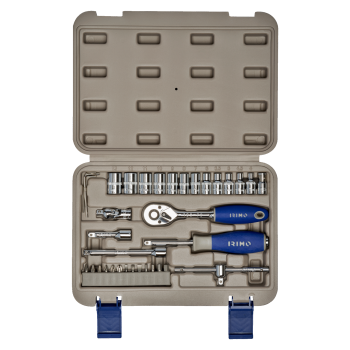 Conjunto de chaves de caixa e pontas 1/4, 35 Pcs, sextavadas