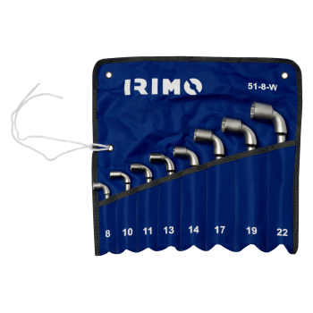 Conjunto de chaves de caixa de tubo aberto 6X12, 8 pcs em carteira