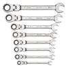 Conjunto de chaves de roquete combinadas flexíveis, suporte 8 Pcs Conjunto de chaves de roquete combinadas flexíveis, suporte 8 Pcs