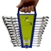 Conjunto de chaves de roquete combinadas de cabeça flexível, suporte 12 pcs Conjunto de chaves de roquete combinadas de cabeça flexível, suporte 12 pcs