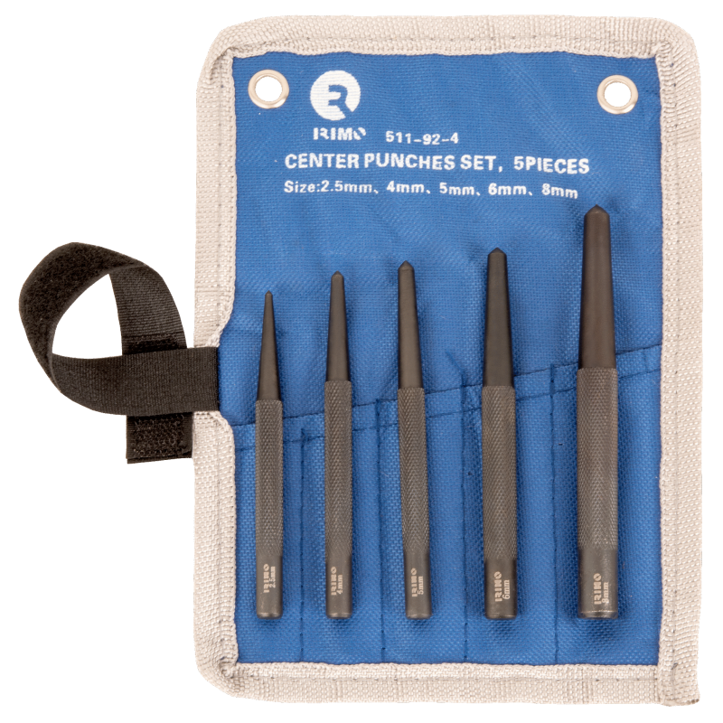 Conjunto de punções centrais de 5 pcs - 2,5-4-5-6-8 mm Conjunto de punções centrais de 5 pcs - 2,5-4-5-6-8 mm