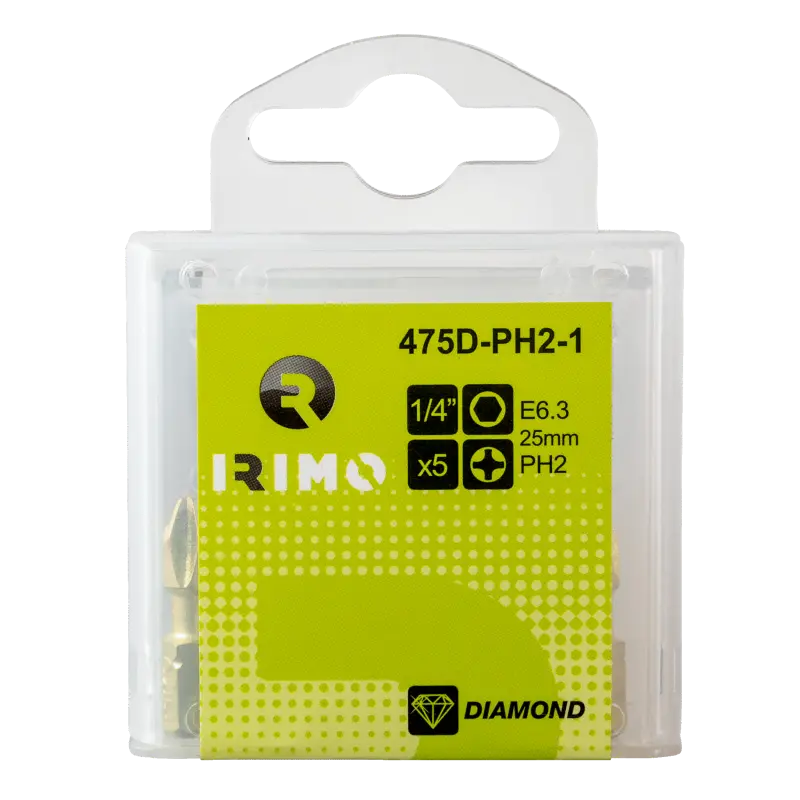 Pontas de diamante 1/4 PH3, 25 mm, caixa com 5 Pcs Pontas de diamante 1/4 PH3, 25 mm, caixa com 5 Pcs