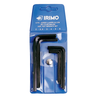 Conjunto de chaves sextavadas curtas com acabamento preto no sistema métrico 6 pcs Conjunto de chaves sextavadas curtas com acabamento preto no sistema métrico 6 pcs