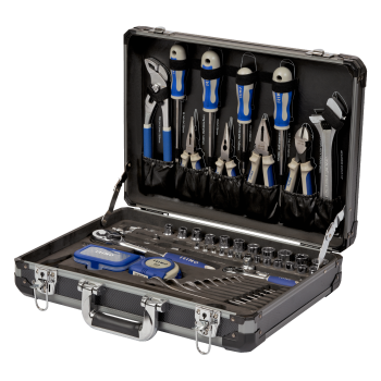 Caixa de alumínio com 97 ferramentas Caixa de alumínio com 97 ferramentas