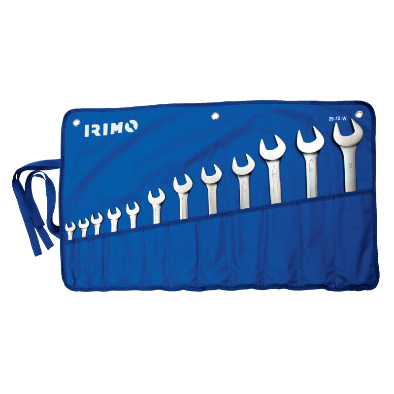 Conjunto de chaves de bocas combinadas 10-32, 12 pcs em carteira Conjunto de chaves de bocas combinadas 10-32, 12 pcs em carteira