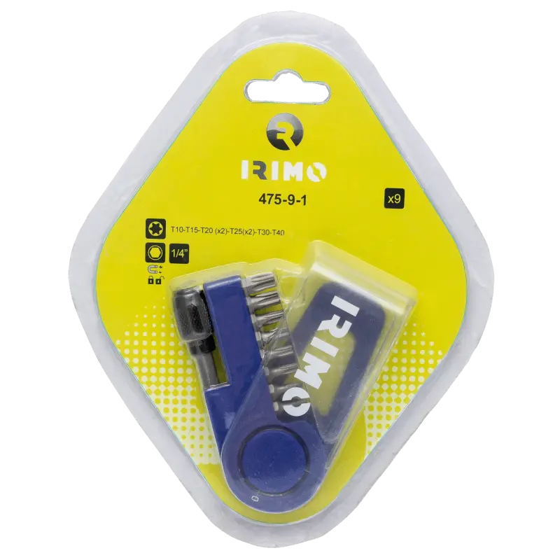 Conjunto de pontas de 1/4, 9 peças T10-T40 Conjunto de pontas de 1/4, 9 peças T10-T40