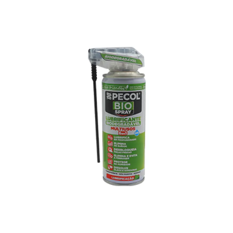 Bio P55 Spray Lubrificante Multiusos 200 ml c/válvula duplo efeito PECOL Bio P55 Spray Lubrificante Multiusos 200 ml c/válvula duplo efeito PECOL