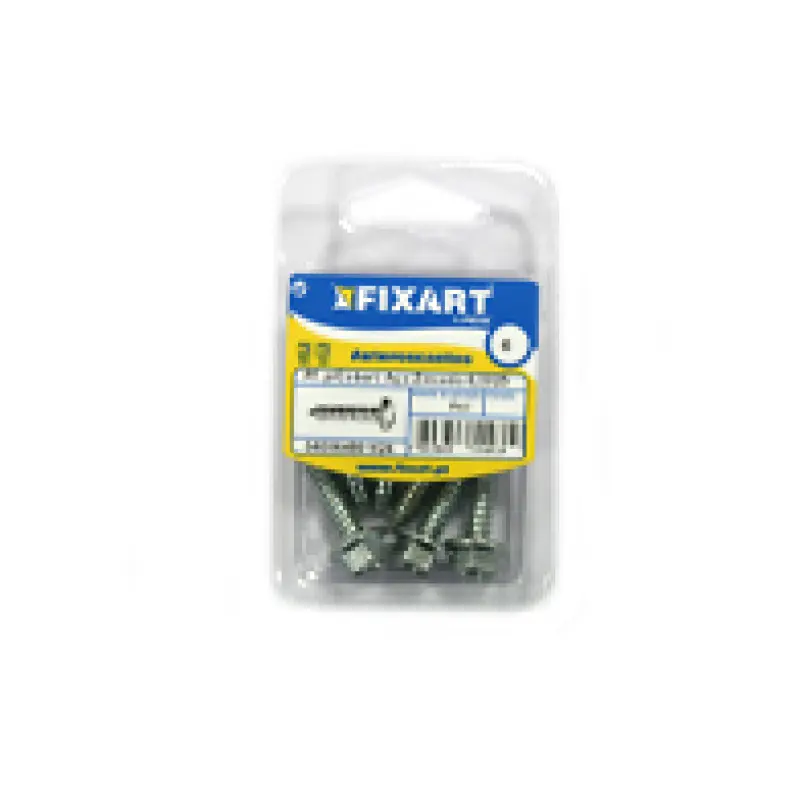 Blister Pf.Atr p/Cobert. DIN6928 Aço Zn 6,3x40 Fixart Blister Pf.Atr p/Cobert. DIN6928 Aço Zn 6,3x40 Fixart