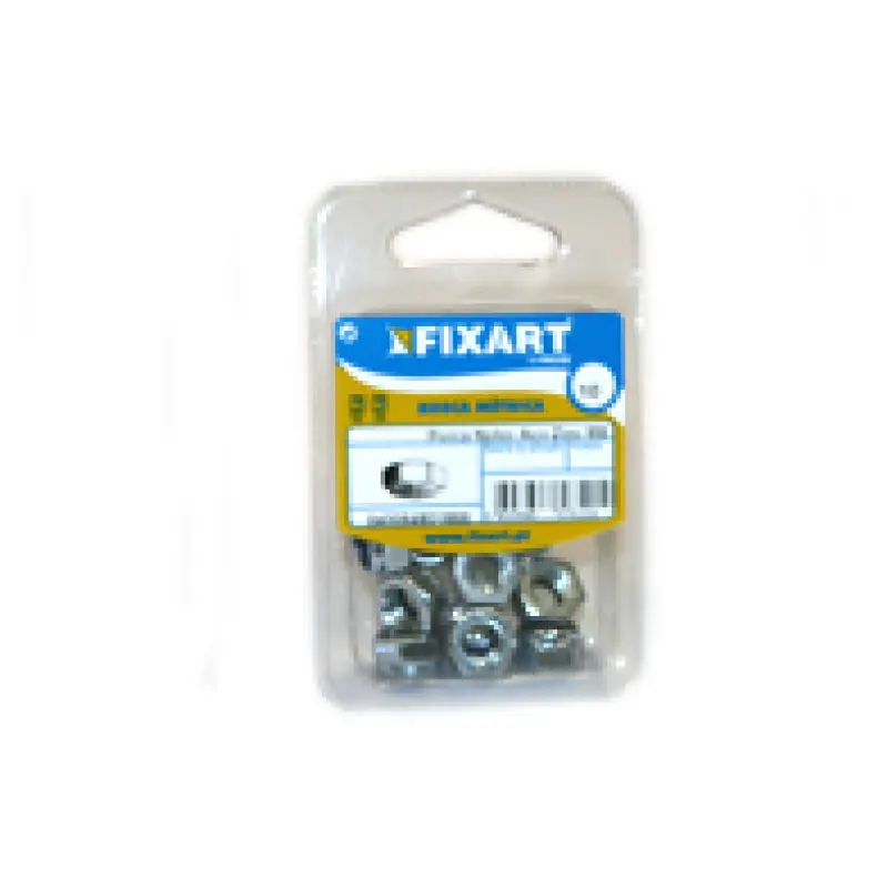 Blister Porca Nyloc Aço Zinc M8 Fixart Blister Porca Nyloc Aço Zinc M8 Fixart