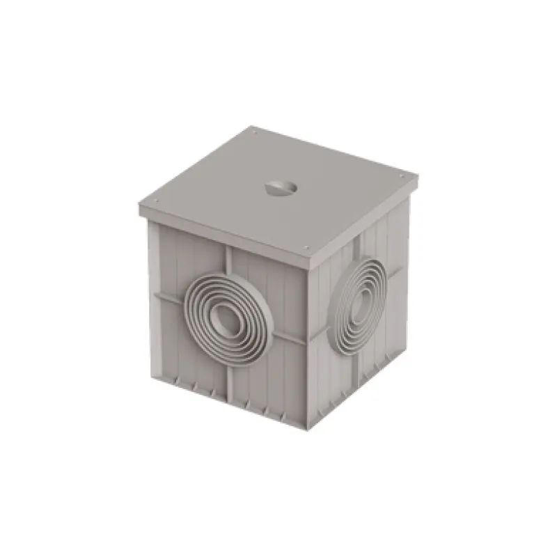 Caixa PVC com tampa reforçada 40x40 PECOL Caixa PVC com tampa reforçada 40x40 PECOL