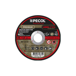 Disco de Corte Fino Inox Premium Long Life 125x1 - PECOL Disco de Corte Fino Inox Premium Long Life 125x1 - PECOL