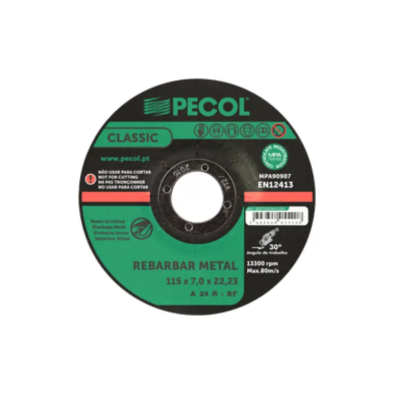 Disco de Rebarbar Aço 115x7 - PECOL MASTERCUT Disco de Rebarbar Aço 115x7 - PECOL MASTERCUT