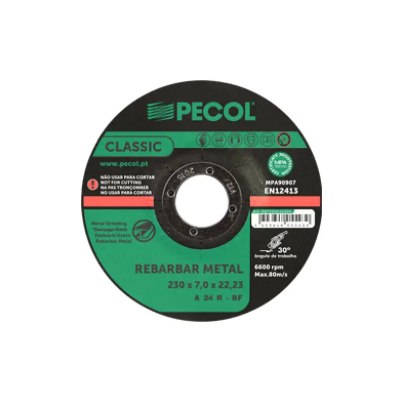 Disco de Rebarbar Aço 230x7 - PECOL MASTERCUT Disco de Rebarbar Aço 230x7 - PECOL MASTERCUT