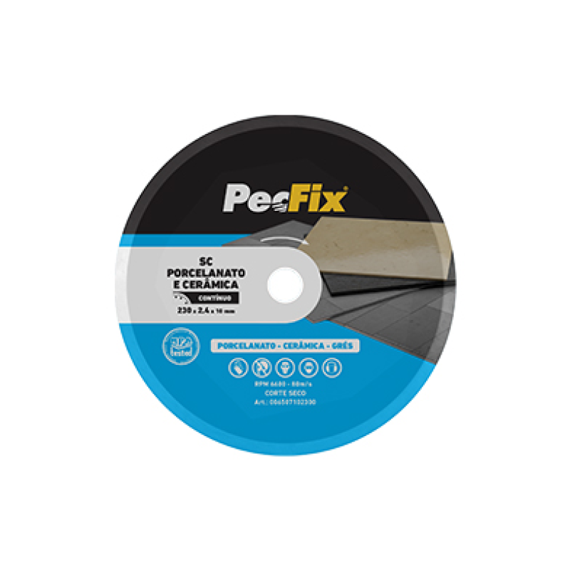 Disco Diamantado SC Cerâmica 230 - PECFIX Disco Diamantado SC Cerâmica 230 - PECFIX