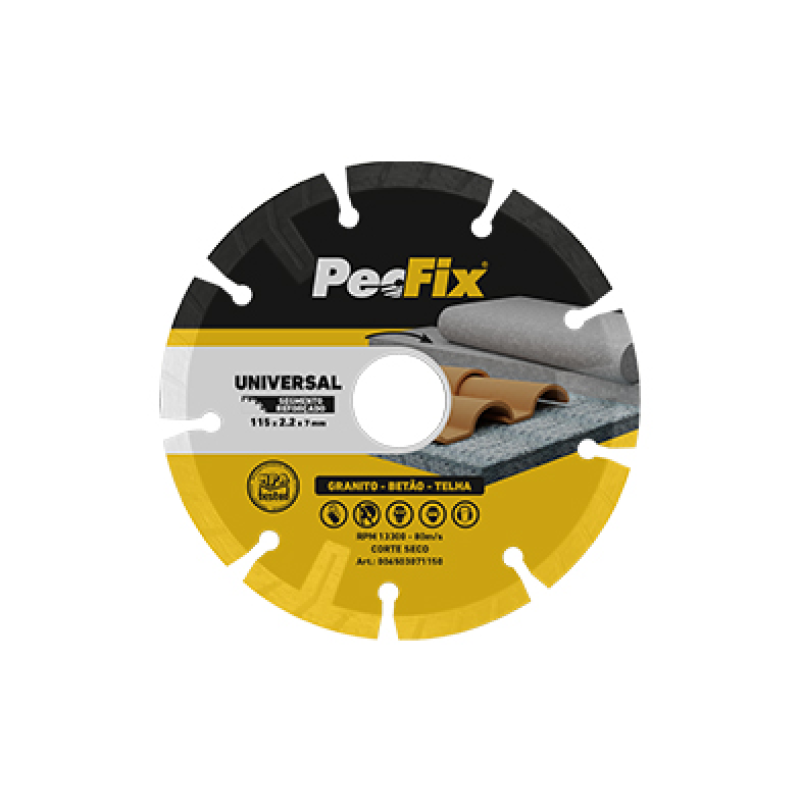 Disco Diamantado Segmento Reforçado Eco 115 - PECFIX Disco Diamantado Segmento Reforçado Eco 115 - PECFIX