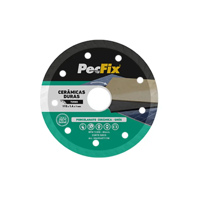 Disco Diamantado TURBO Cerâmica Eco 115 - PECFIX Disco Diamantado TURBO Cerâmica Eco 115 - PECFIX