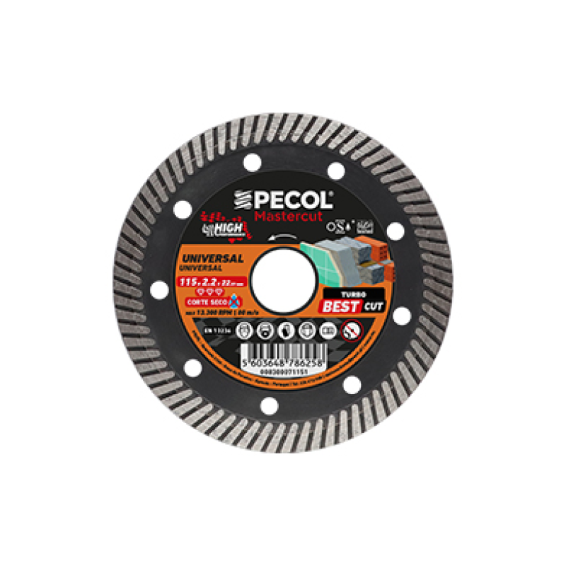 Disco Diamantado Turbo MasterCut High Performance 115 - PECOL Disco Diamantado Turbo MasterCut High Performance 115 - PECOL